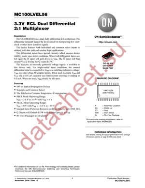 MC100LVEL56DWG datasheet  